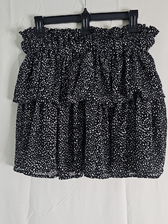 Mustard Seed Dresses & Skirts - Mustard Seed Black and White Dot Tiered Mini Skirt